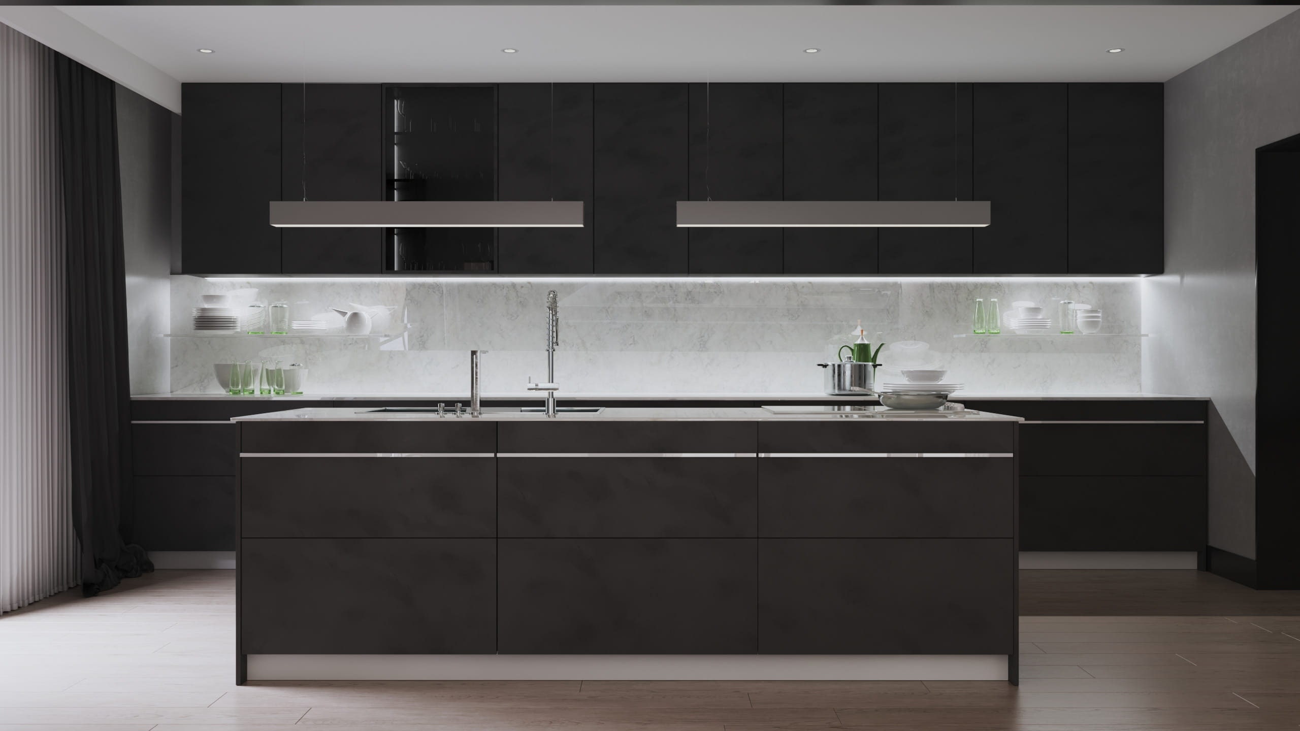 Kitchen Designs, Kitchen 3D Rendering, 3D Architectural Rendering ...