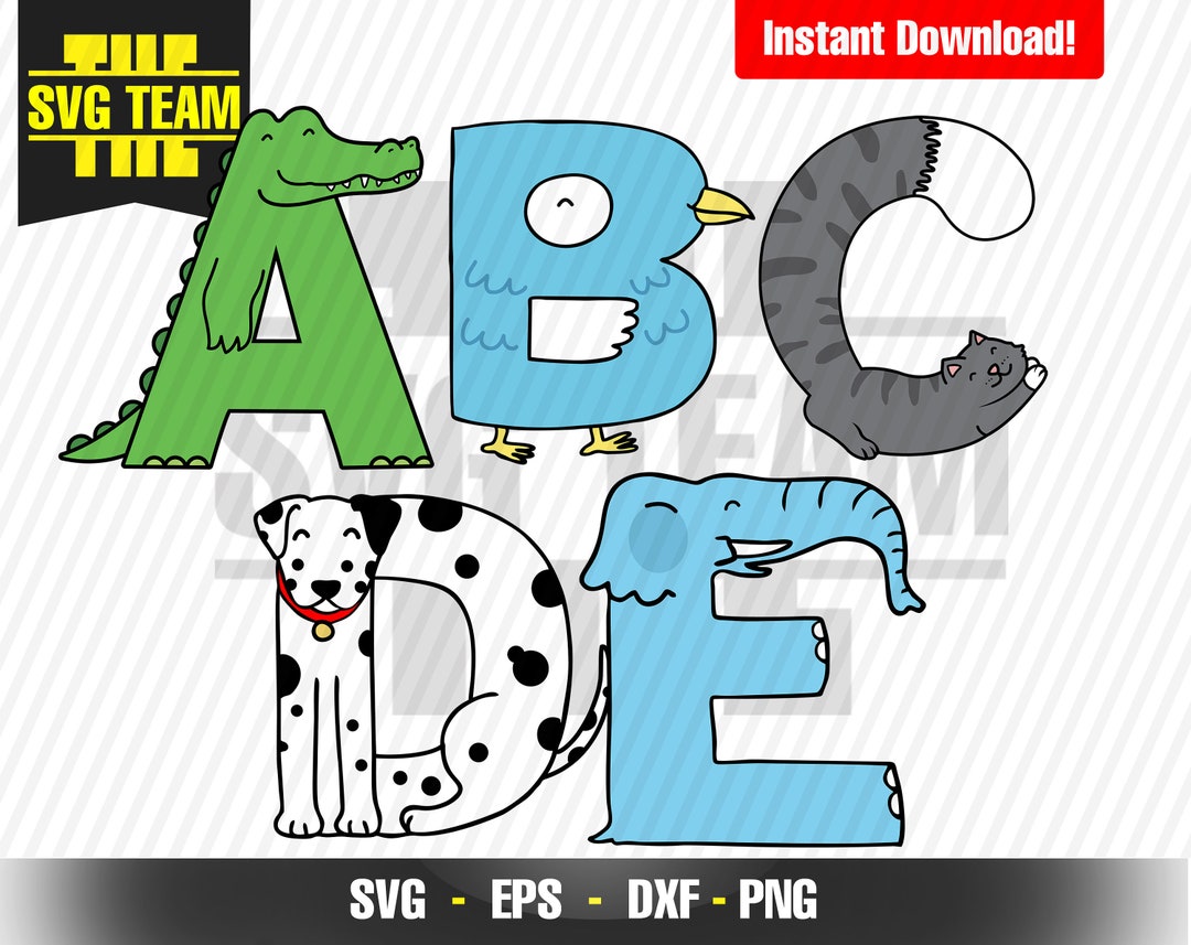 Animal Alphabet SVG EPS DXF Png File Tshirt Svg Svg Etsy