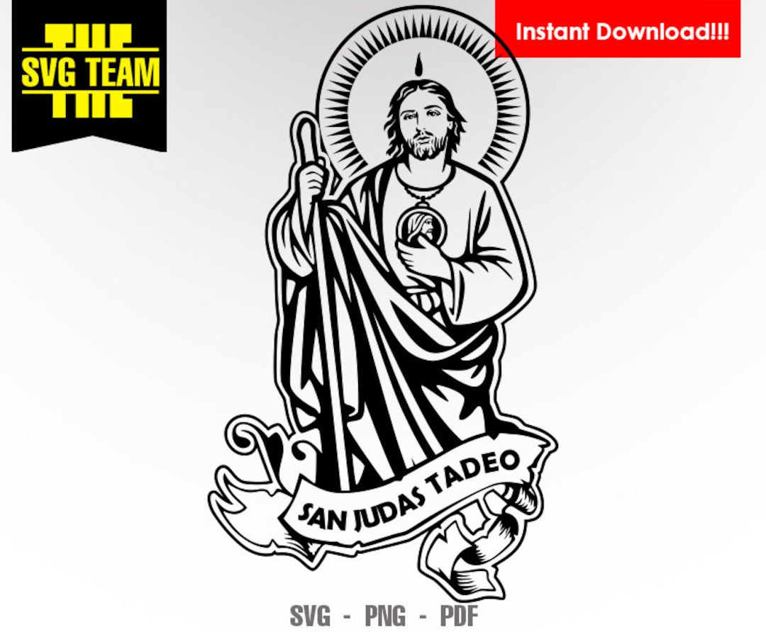 San Judas tadeo SVG PNG PDF File tshirt Svg svg Vector Etsy México