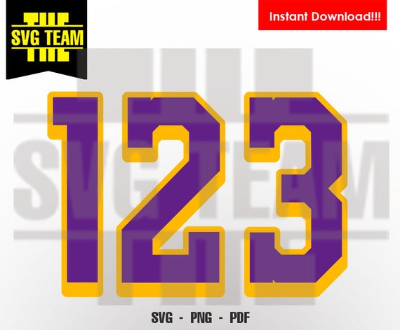 Basketball Inspired Sport Numbers SVG PNG PDF