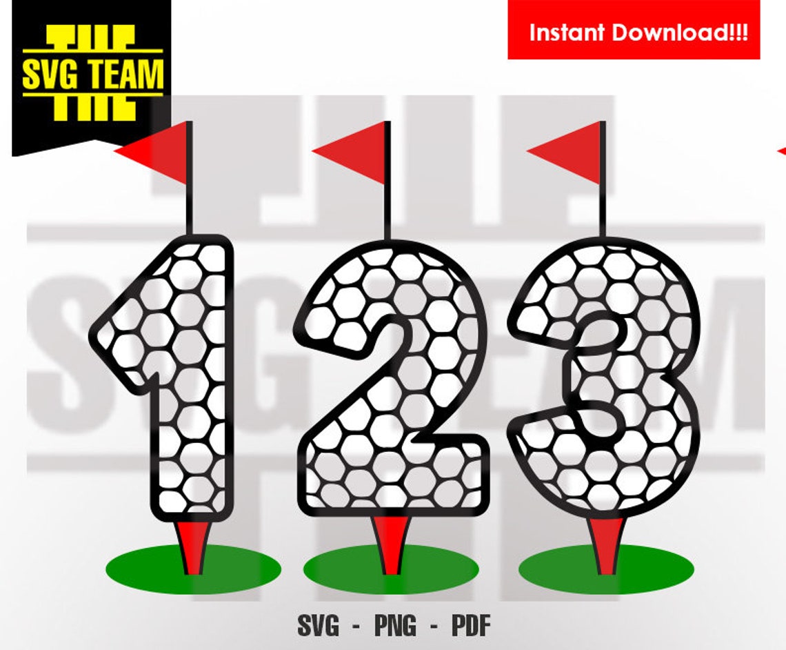 Golf Numbers SVG PNG PDF Etsy