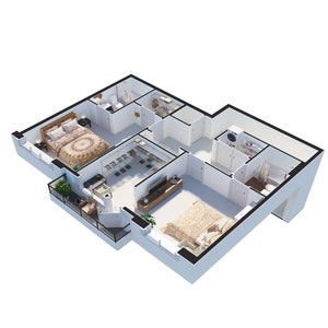 From 1000 – 2000 square 3D floor plan - 3D Floor plan, 3D site map, 2d plan create from paper drawing, changes on 2d plan,