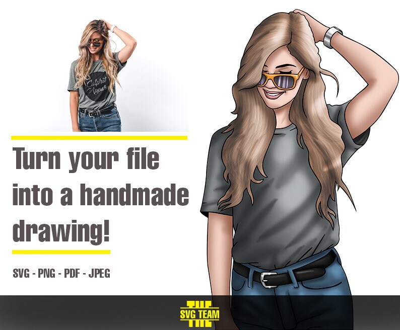 Turn your photo into SVG PNG PDF Jpeg Vector art | Etsy