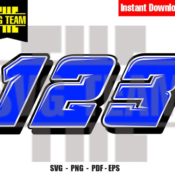 Pdf Files For Racing Number Vector Racing Numbers - Etsy