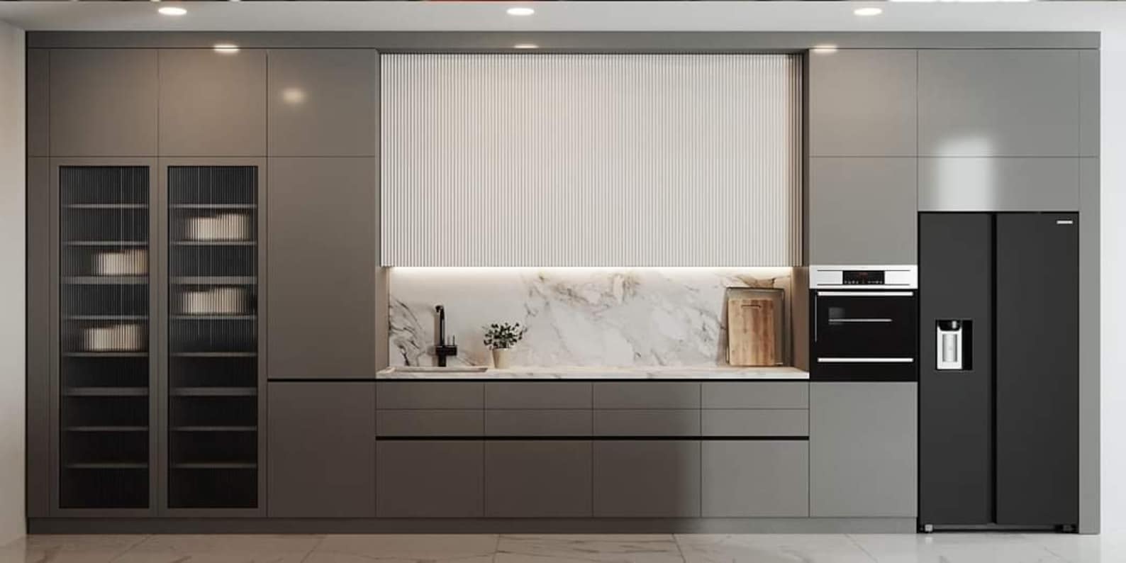 Modern Kitchen Design, 3D Architectural Rendering, Realistic ...