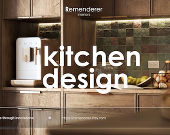 Custom Kitchen Design | Personalized Kitchen Layout | 3D Kitchen Render