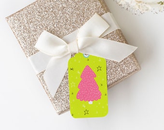 MERRY + BRIGHT CHRISTMAS (printable gift tags / stickers)