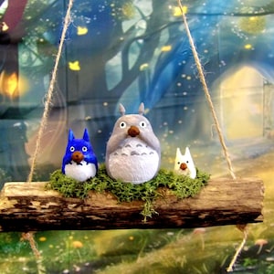 Diorama sospeso Totoro e amici / Statuette sospese Decorazione d'interni