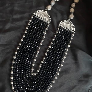 Indische Halskette mit Designer Perle, Hochzeit Halskette Perlenkette, Traditionelle Indische Klassische Kette, Mehrstrang Halskette, Perlenkette
