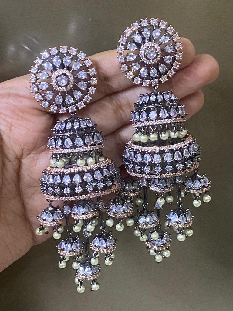 2 Inches Stylish Sterling Silver Clip On Jhumpka Earrings Gender: Women at  Best Price in Jaipur | Rajdeep Enterprises