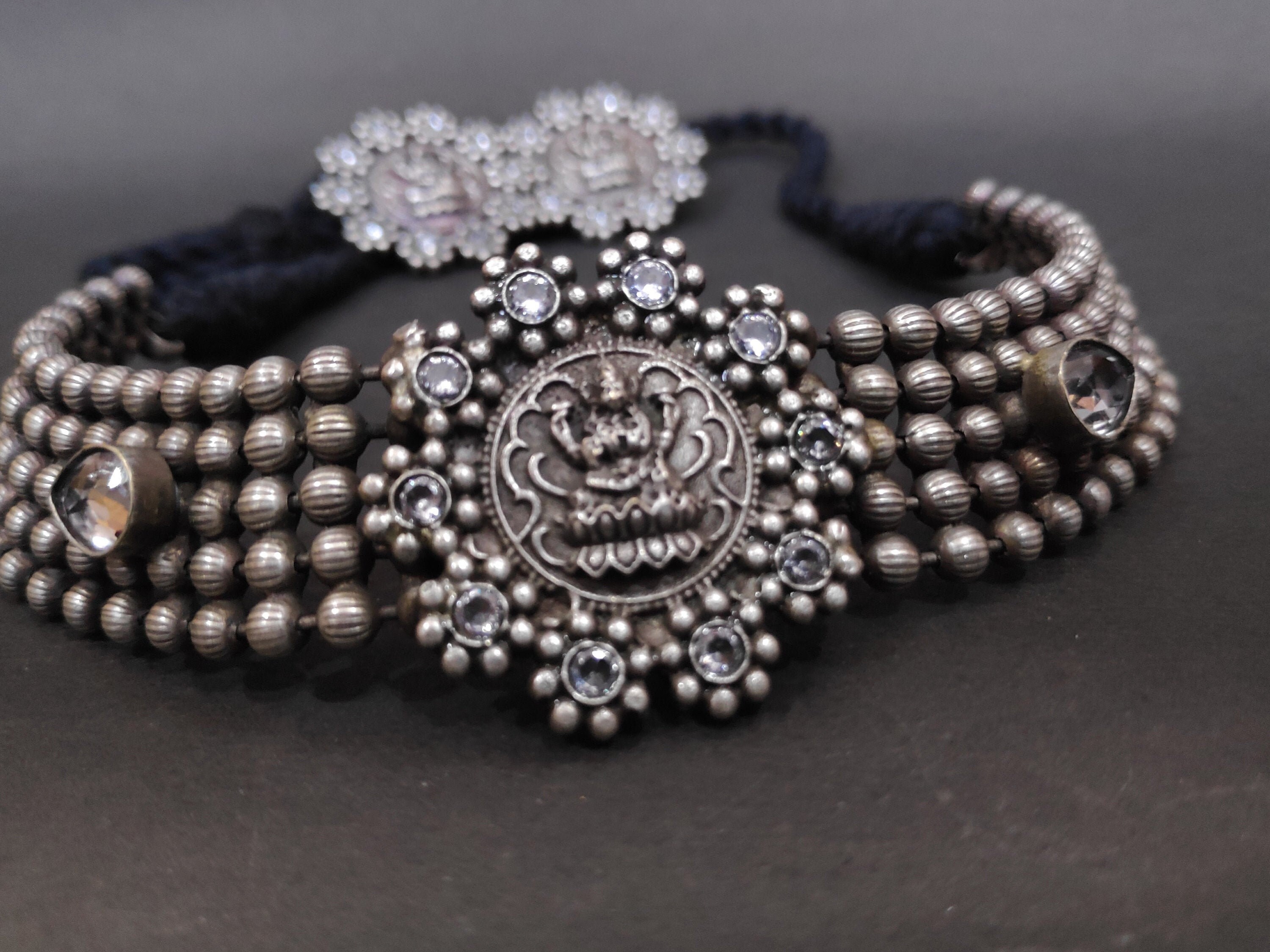 Conjunto de la joyería del templo indio conjunto de collar de Etsy