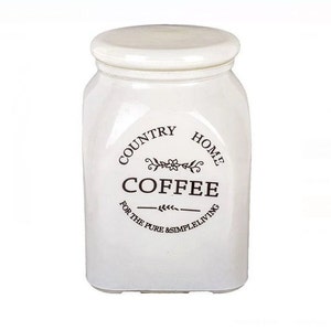 Tarro de café vintage con tapa hermética / Decoración de cocina rústica / Recipiente de café rústico