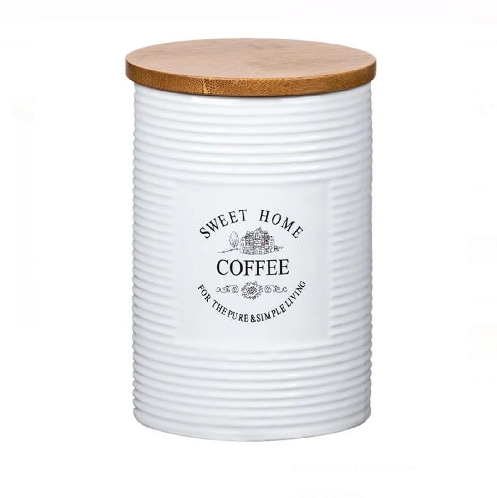 Coffee Canister Ceramic Coffee Jar Coffee Box Vintage Style Etsy