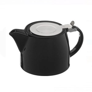 Black Porcelain Teapot with Infuser - Perfect Gift for Tea Lovers
