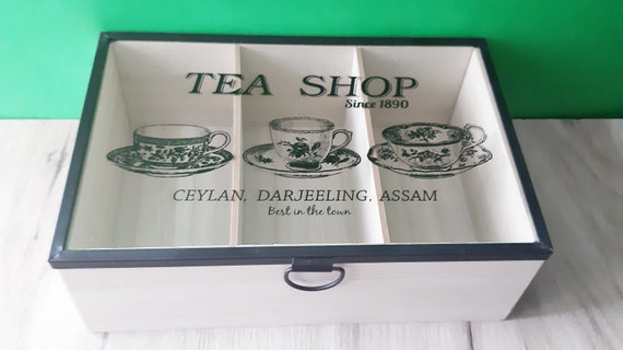 Wooden Tea Box Bag Organizer Storage Ireland Wooden Tea Box Bag Organizer, Best Tea Bag Storage