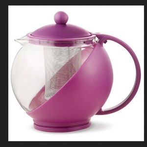 Elegant Purple Glass Teapot Infuser Set 1250ml - Perfect Gift for Tea Lovers