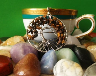 Tigers Eye Crystal Tea Infuser, Abundance & Wealth Diffuser for Loose Leaf Tea, Tea Lover's Gift