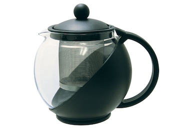 Glass Teapot with Infuser, Sleek Glass Kettle for Loose Leaf Tea, Beautiful Tea Strainer