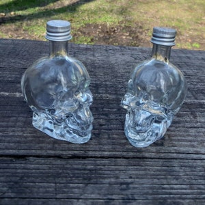 Skull Glass Bottle 50ml - Spooky Collectible Decanter for Bar Décor