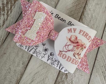 My First Rodeo Birthday Hairbow