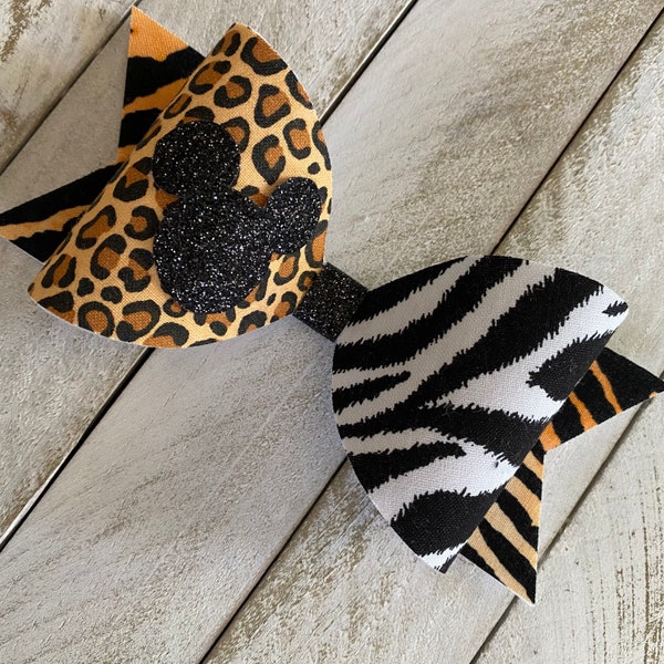 Zebra Hair Bow Etsy