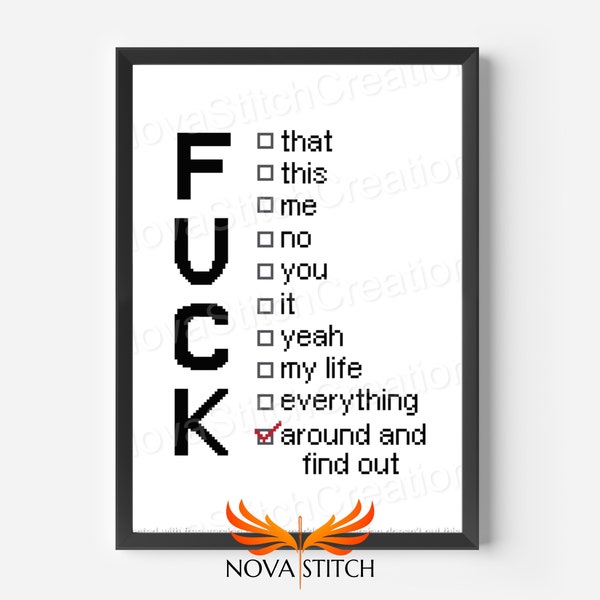 Moods of Fuck - Fuckery - Snarky - Mood for today - Subversive Cross Stitch Pattern