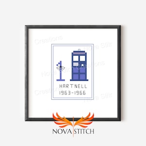 Erster Doktor (Tag 01) - 13 Doctors of Geekmas - Whovian Cross Stitch Ornament