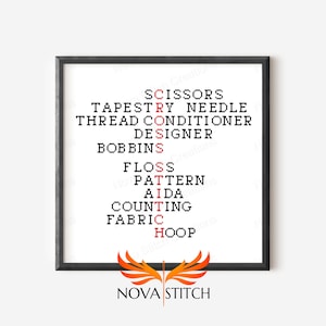 Cross Stitch Poem - Modern - Mesostic Humor -  Subversive Cross Stitch Pattern