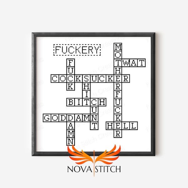 Cross Stitch Crosswords Etsy