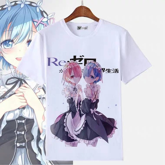 Hoody ReZero Rem Ram Anime Manga T Shirt Tee Re Zero Zip Hoodie