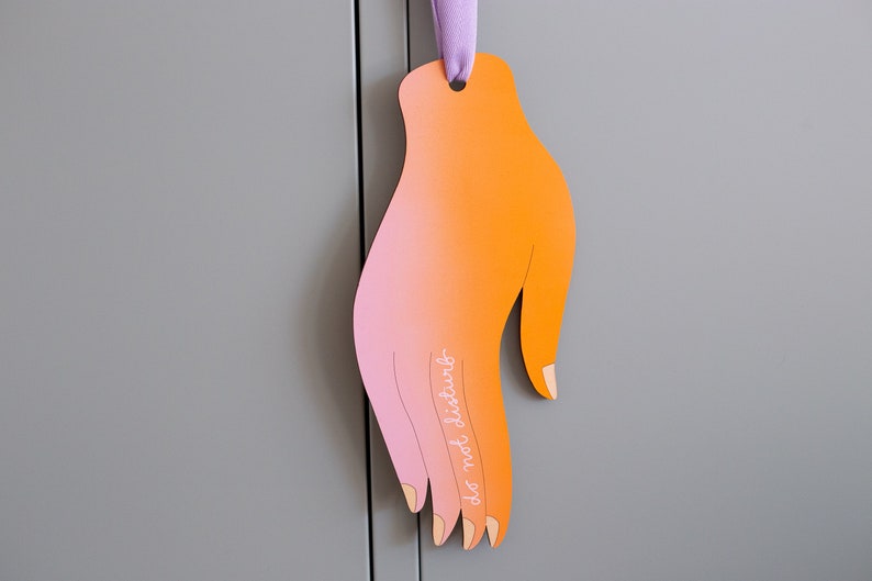 Hand-painted Do Not Disturb Sign image 3