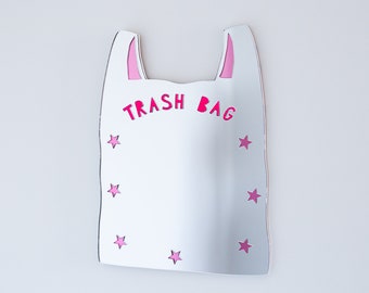 Daily Affirmation Trash Bag Mirror Silver