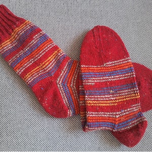 Chaussettes en laine taille 36/37, chaussettes tricotées main, chaussettes chaudes, bas maison