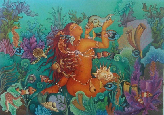 Extra Large Oversized Wall Art Painting Decor For Living Room Bedroom Entryway Or Office Beautiful Woman In The Ocean