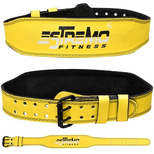 Estremo  Fitness Leather Weight  Power lifting Adjustable Back Support Belt ,Workout Training Cross Fit ,Gym Exercise