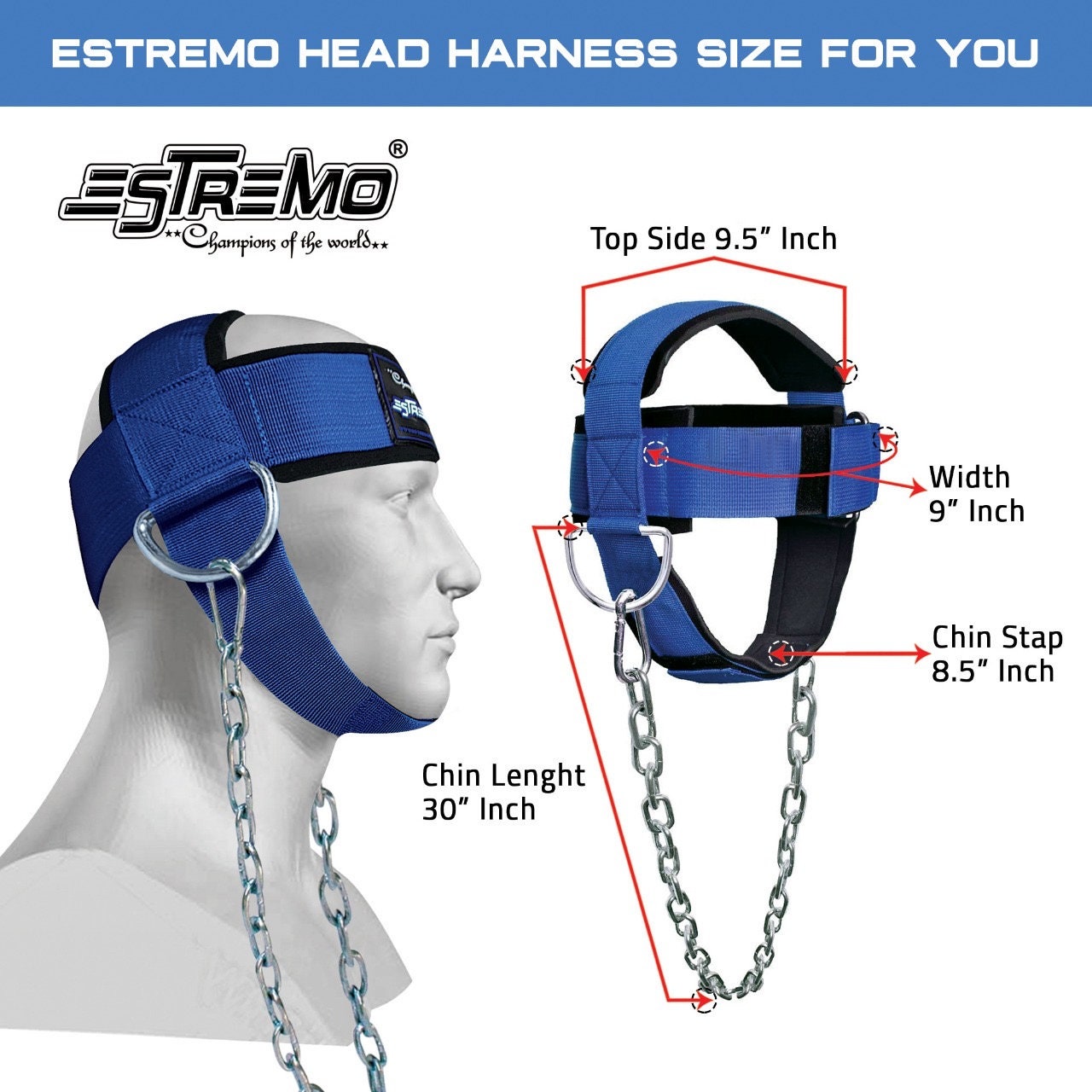 ESTREMO Neckharness Neck Support for Neck Resistance Training