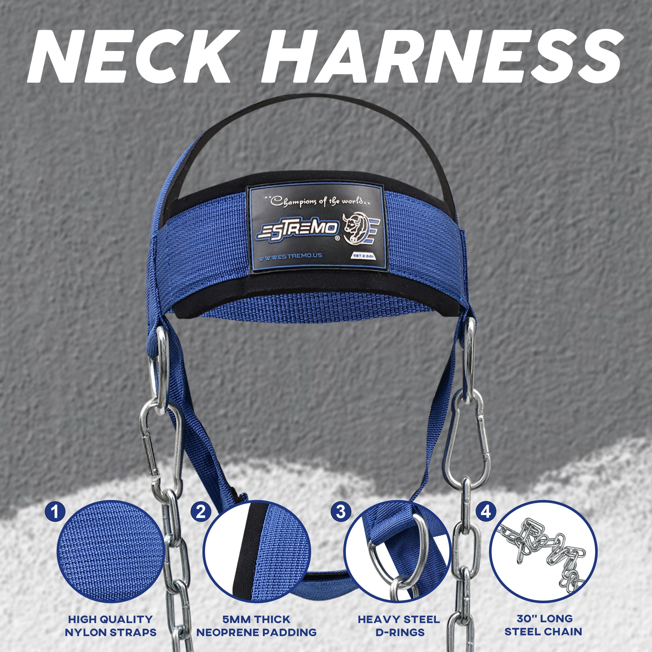 ESTREMO Neckharness Neck Support for Neck Resistance Training