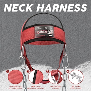 ESTREMO Neck Harness - Neck Support for Neck Resistance Training. Comfortable Head Strap for Neck Exercise to Build Thicker Neck