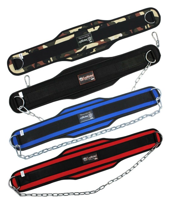 Dip Belt with Chain-34” Heavy Duty Steel Chain. Durable Stitching, and D-Rings