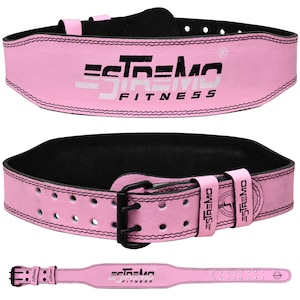 Power Weight Lifting Belts - Genuine Leather Back Support , 4”Wide Fitness Training, Gym workout Lifting Belt for Exercise Lift Heavier Now