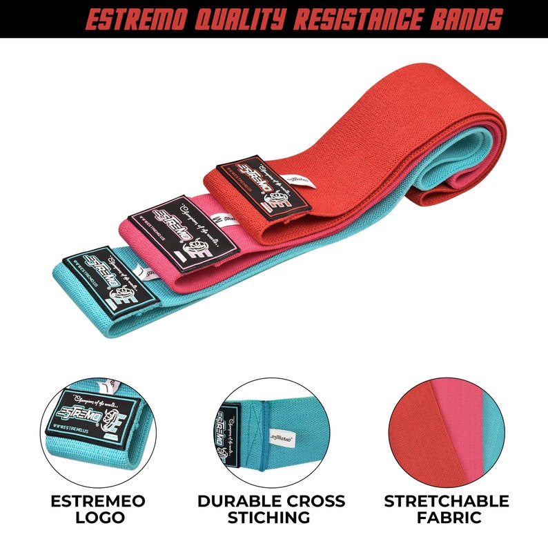 Non-Slip Super Heavy Gym Training Bands - Exercise Resistance Bands for Full-Body Workout Hip Circle Strength Training bild 1