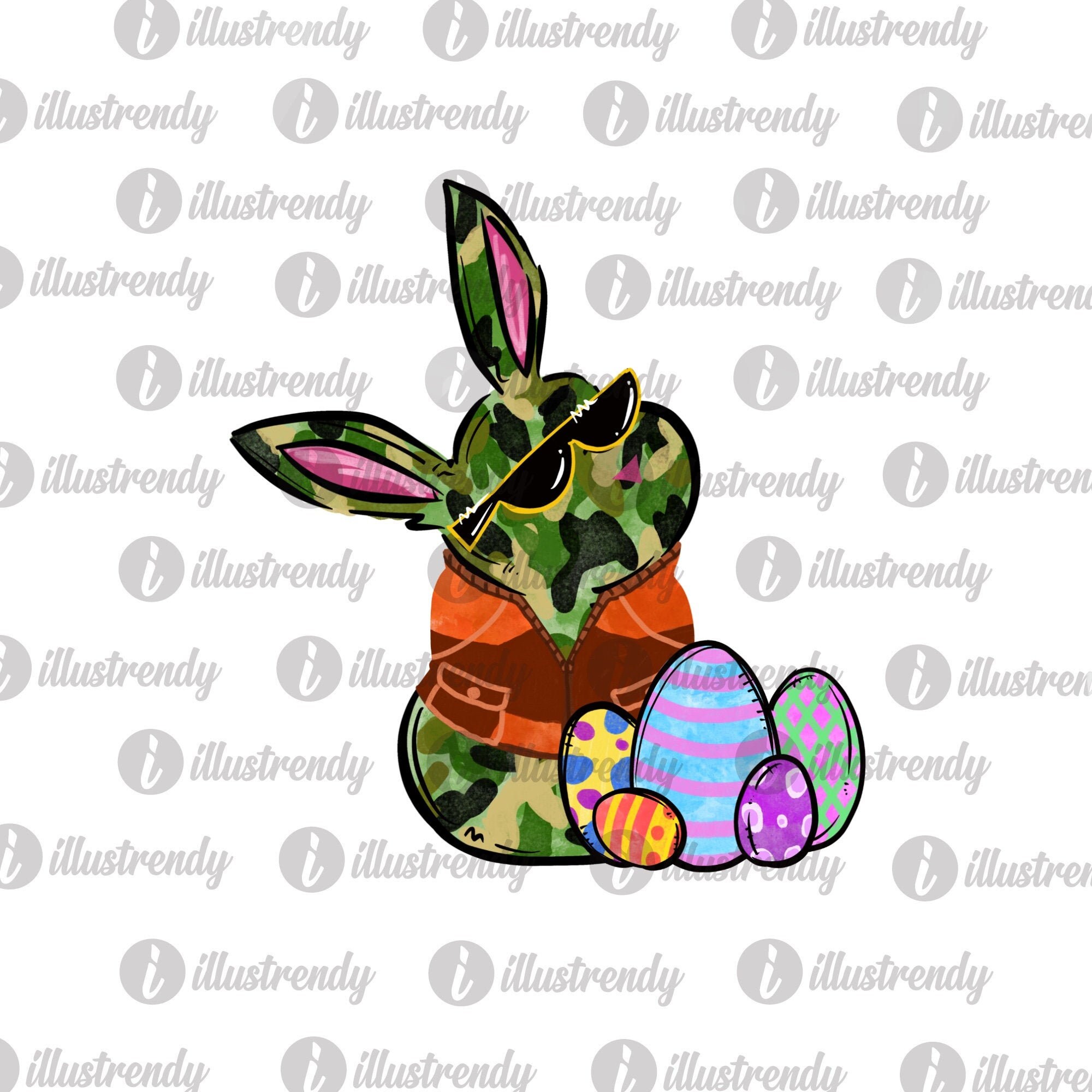 Commercial Use Bougie Bunnies PNG Sublimation JPG and PDF for Print Small Business Animal Print Easter Bunny Spring Printable Wall Art