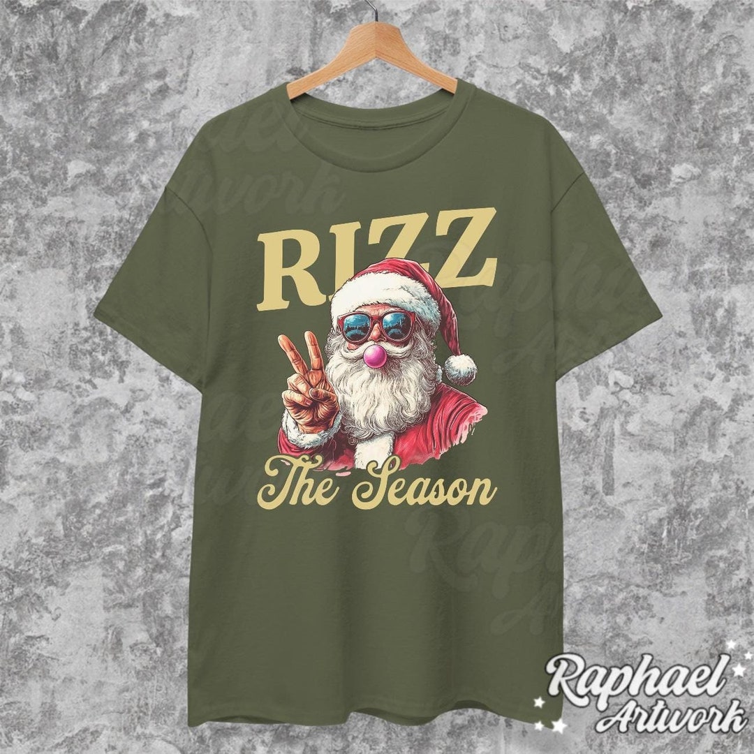 Rizz the Season Santa Claus Vintage T-shirt, Retro Merry Christmas 90s ...