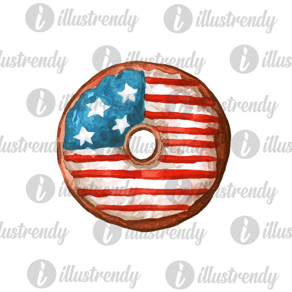 Download Patriotic Donut Sublimation Design American Cakes Sweets Etsy