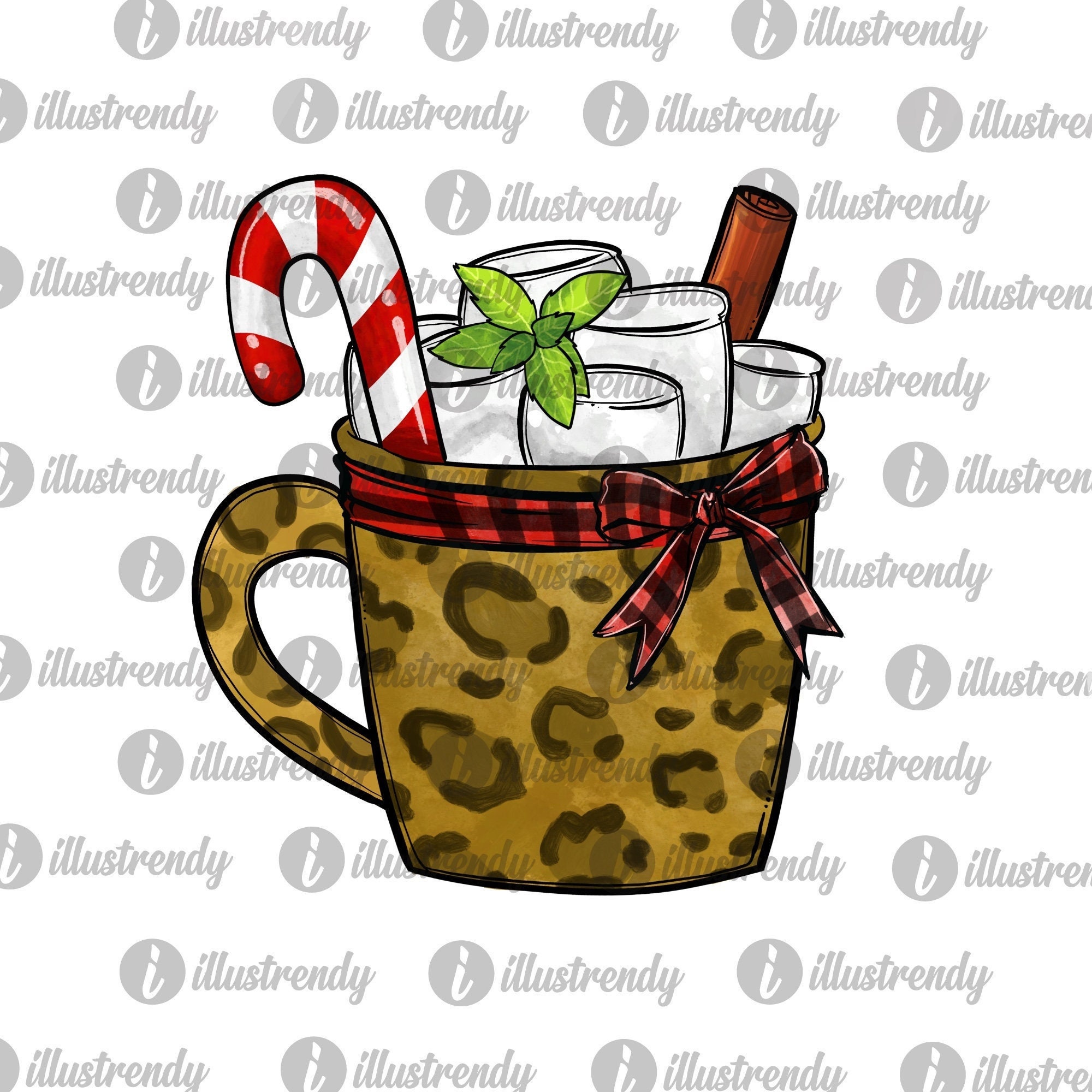 Christmas drink sublimation png Hot chocolate png Sublimation designs Winter watercolor clip art