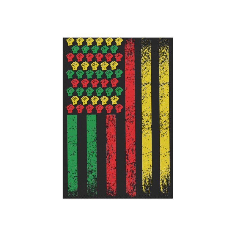 African American Black Flag Home Decorationsgarden House Etsy