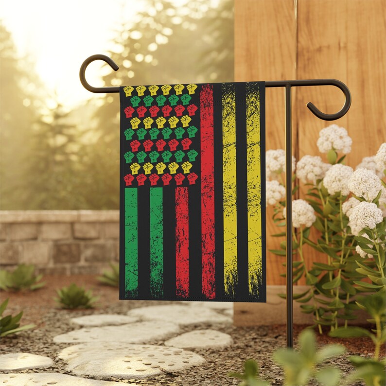 African American Black Flag Home Decorationsgarden House Etsy
