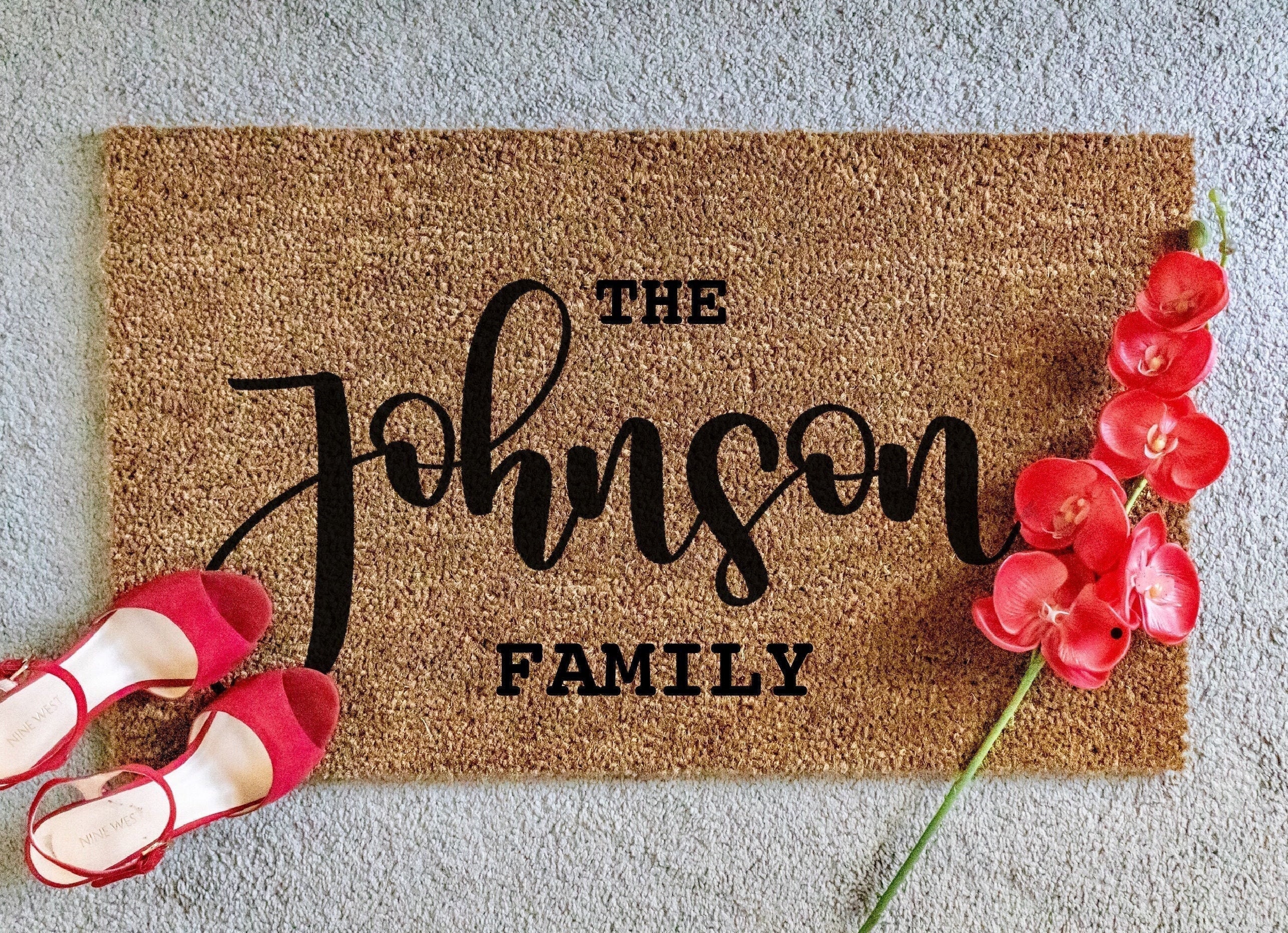 Custom Doormat personalized doormat Last Name Doormat Etsy