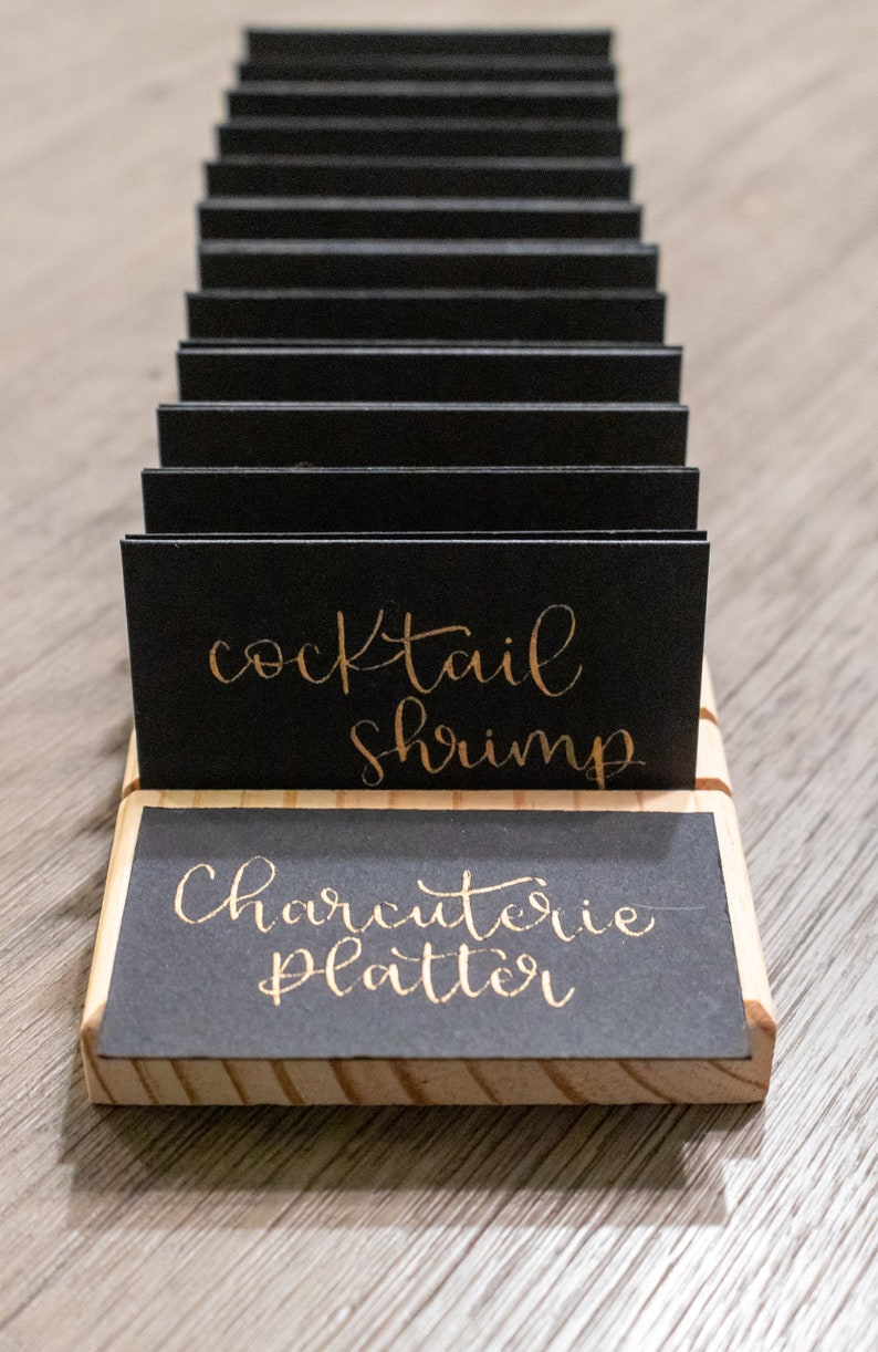 Flat Black Escort Cards Printable