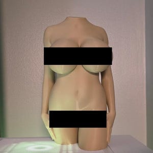 9.45&quot; Tall Naked Woman Torso Large Figurine | 3D Printed